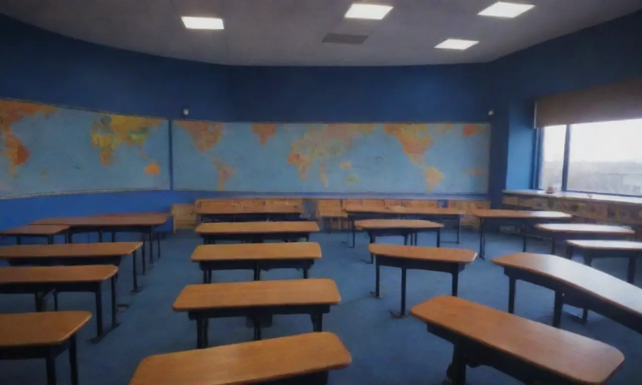 Un colorido panorama de aulas vibrantes.