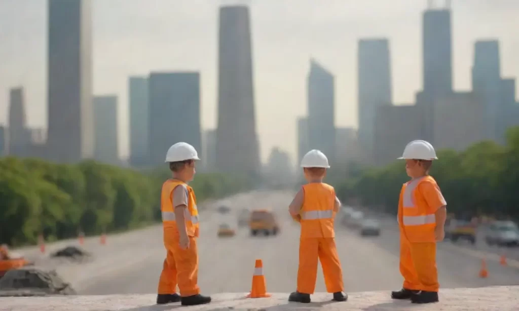 A burgeoning urban landscape unfolds