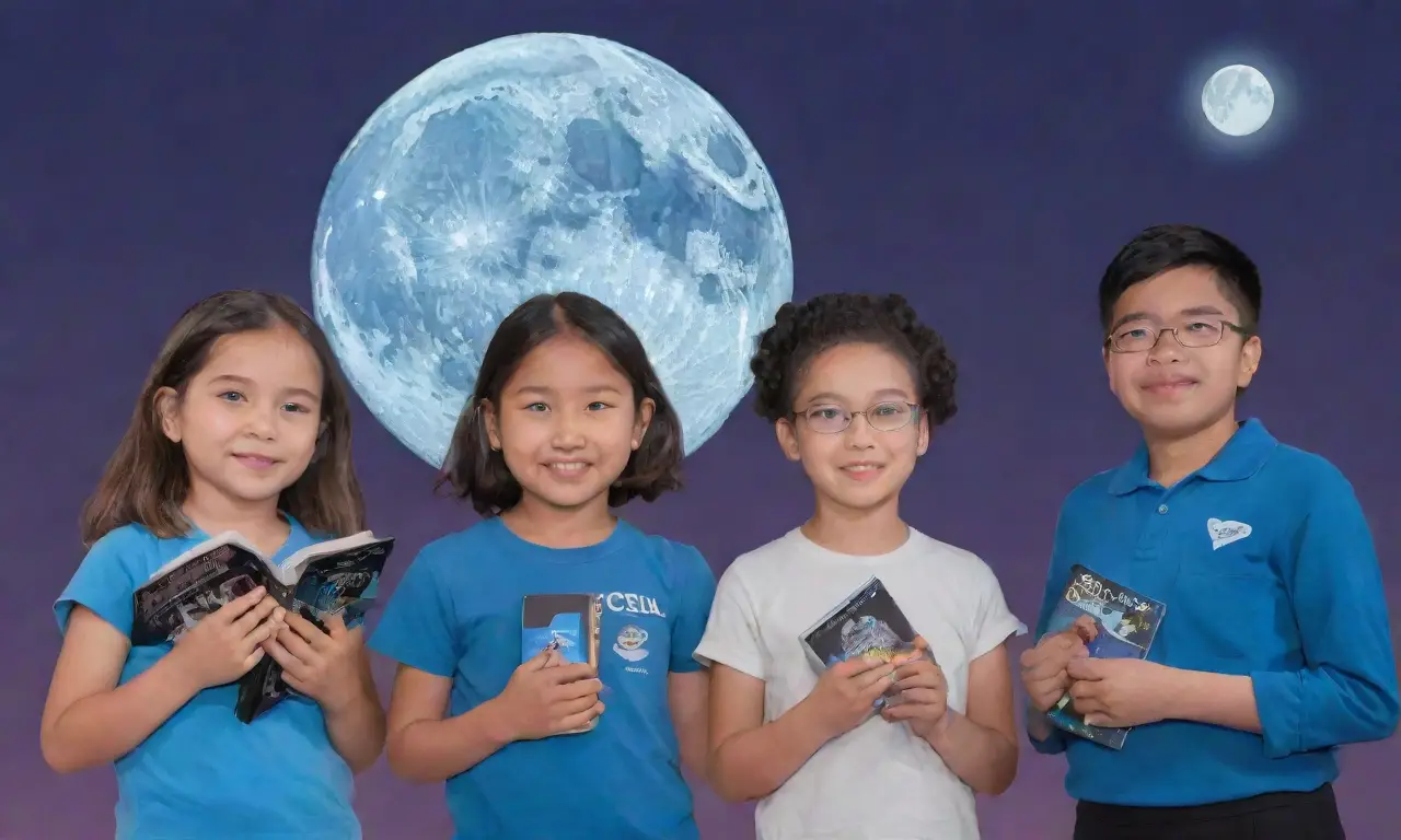 Luces y monumentos se encuentran bajo un cielo azul, rodeados por estudiantes. (Lights and monuments are found under an azure sky, alongside students.) Let me know if youd like to explore other options for short sentences!   