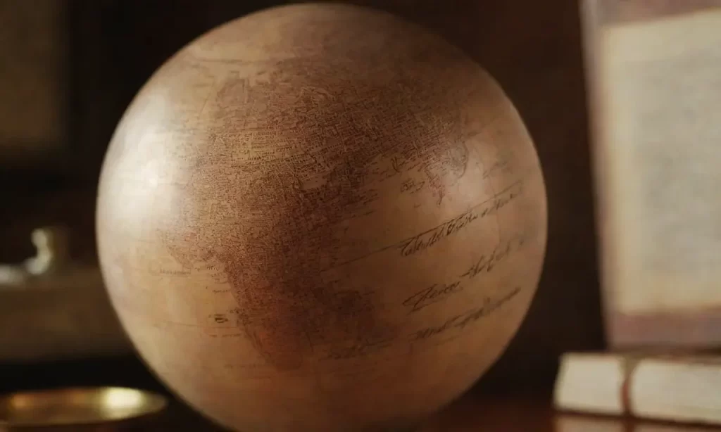 Un globo vintage gira suavemente