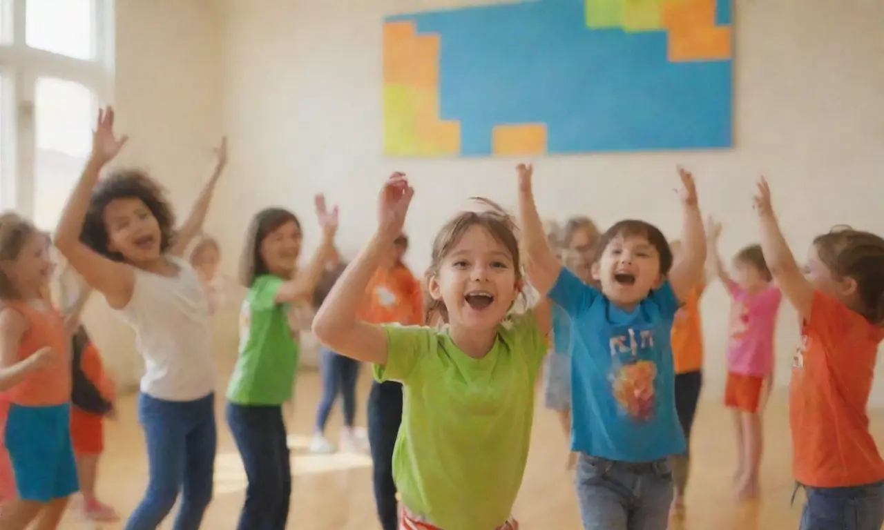 La alegría baila en una vibrante escena escolar