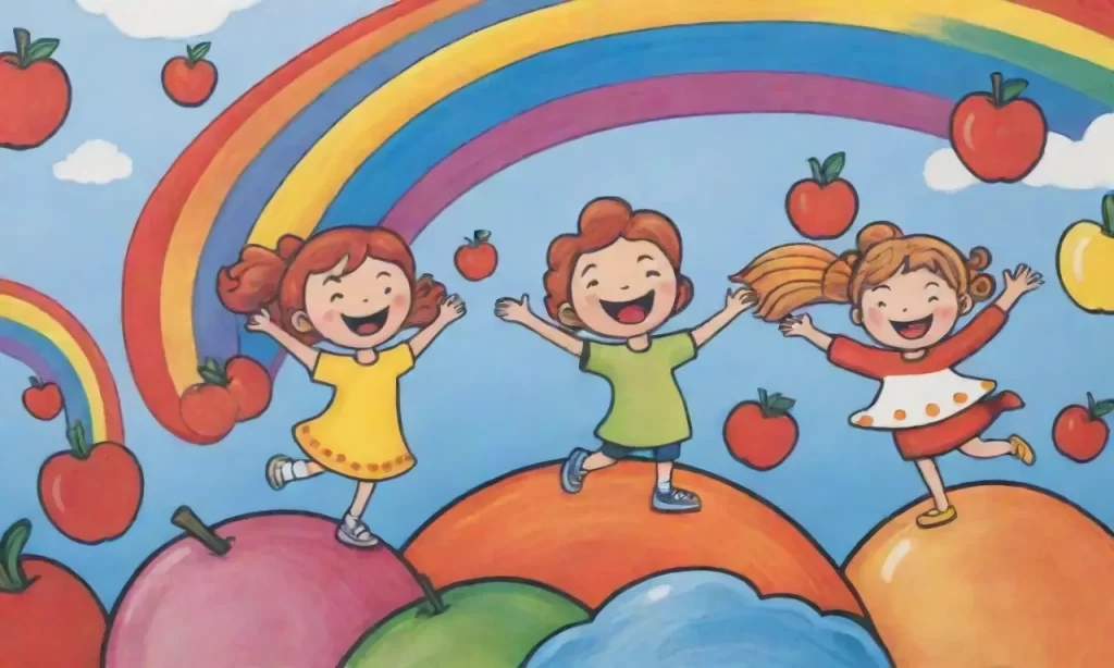 Un espectáculo de colores vivos y figuras traseras bailan