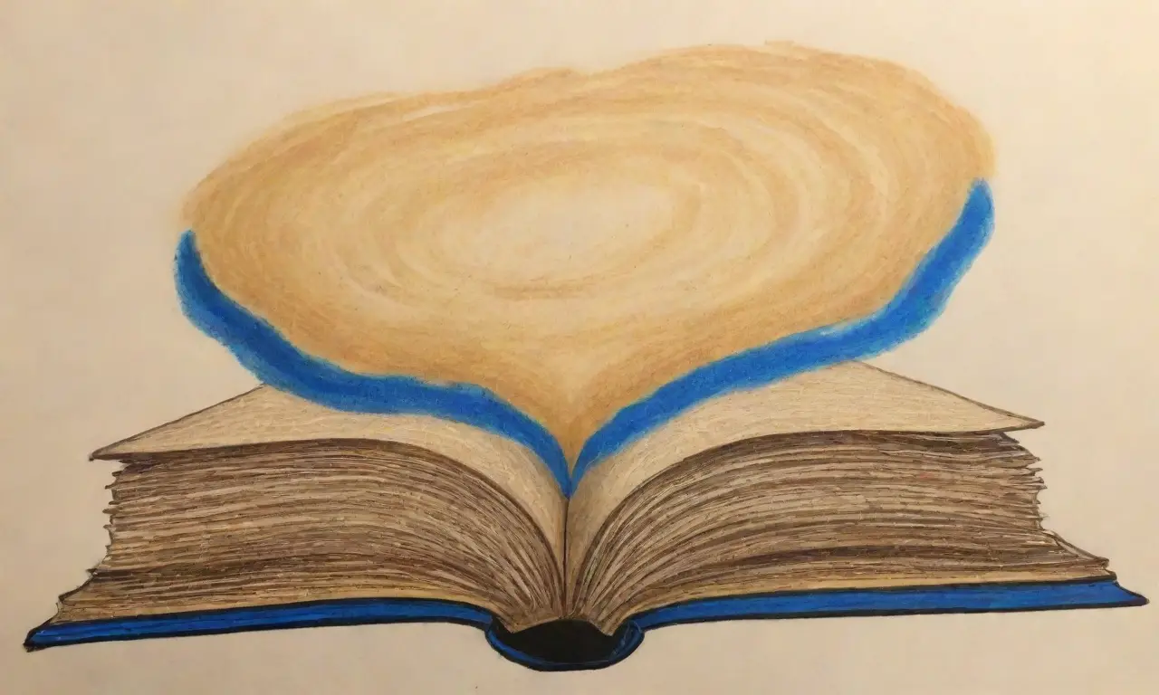 La tinta azul se derrama en un papel de oro