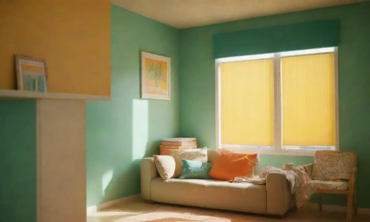 La luz del sol entra en paredes amarillas, creando un ambiente de inspiración