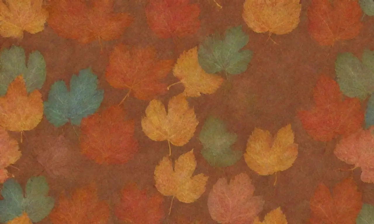 Una hoja de colores con patrones surrealistas y un bosque imaginario
