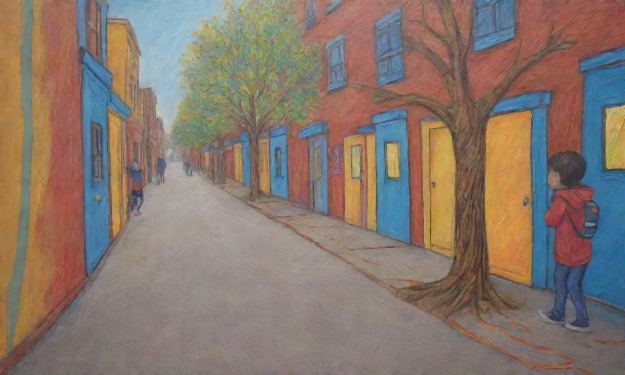 Una ciudad vibrante cobra vida en la pared