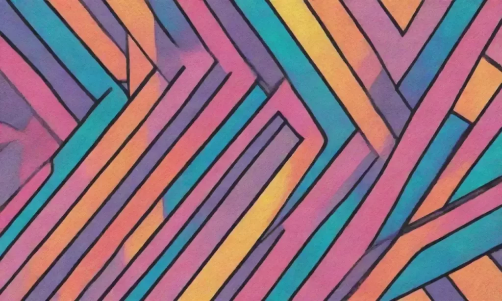 Colores vibrantes danzan sobre un patrón geométrico complejo