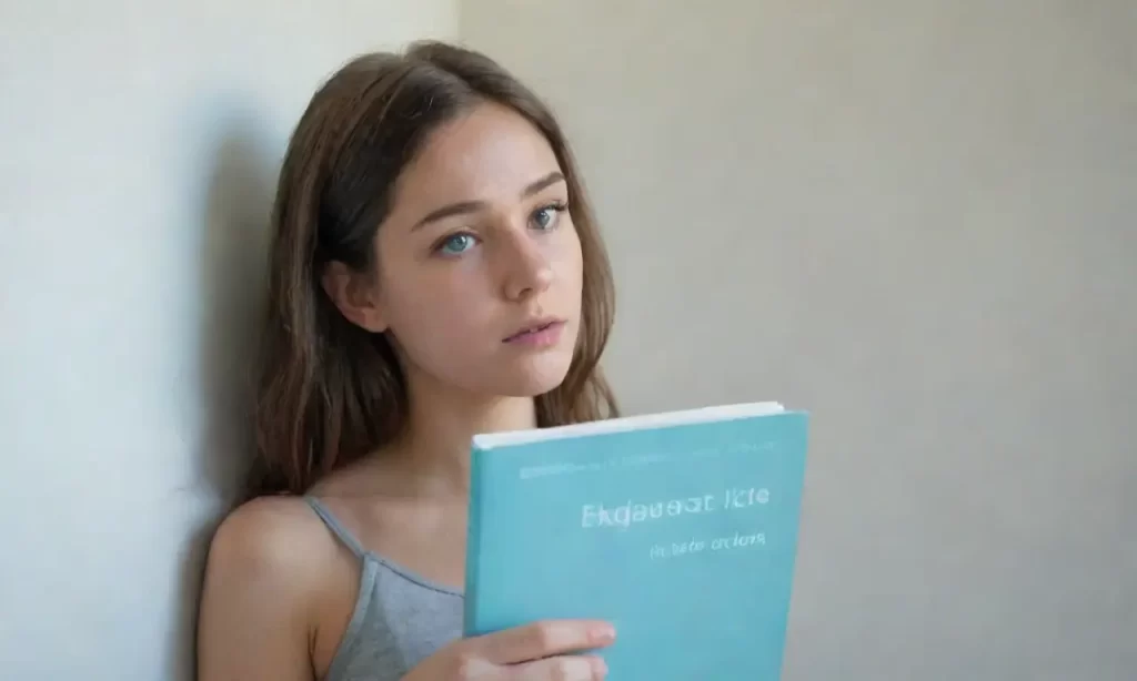 Una chica con ojos amables se concentra en un libro