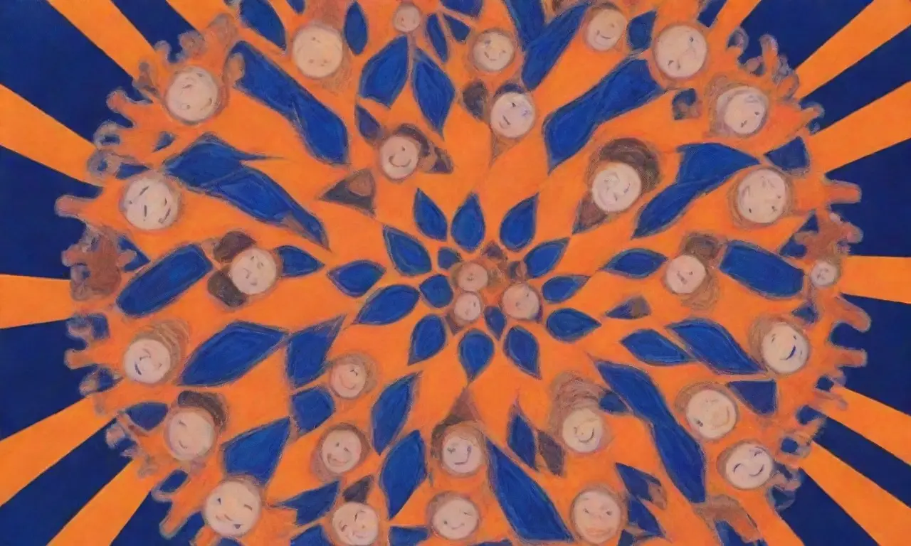 Un caleidoscopio de cuadros vibrantes muestra los rostros de niños, con ojos amplios de asombro