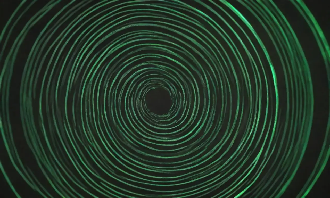 Las ventanas holograficas curvadas brillan con gráficos, neon y líneas de código verde pulsos