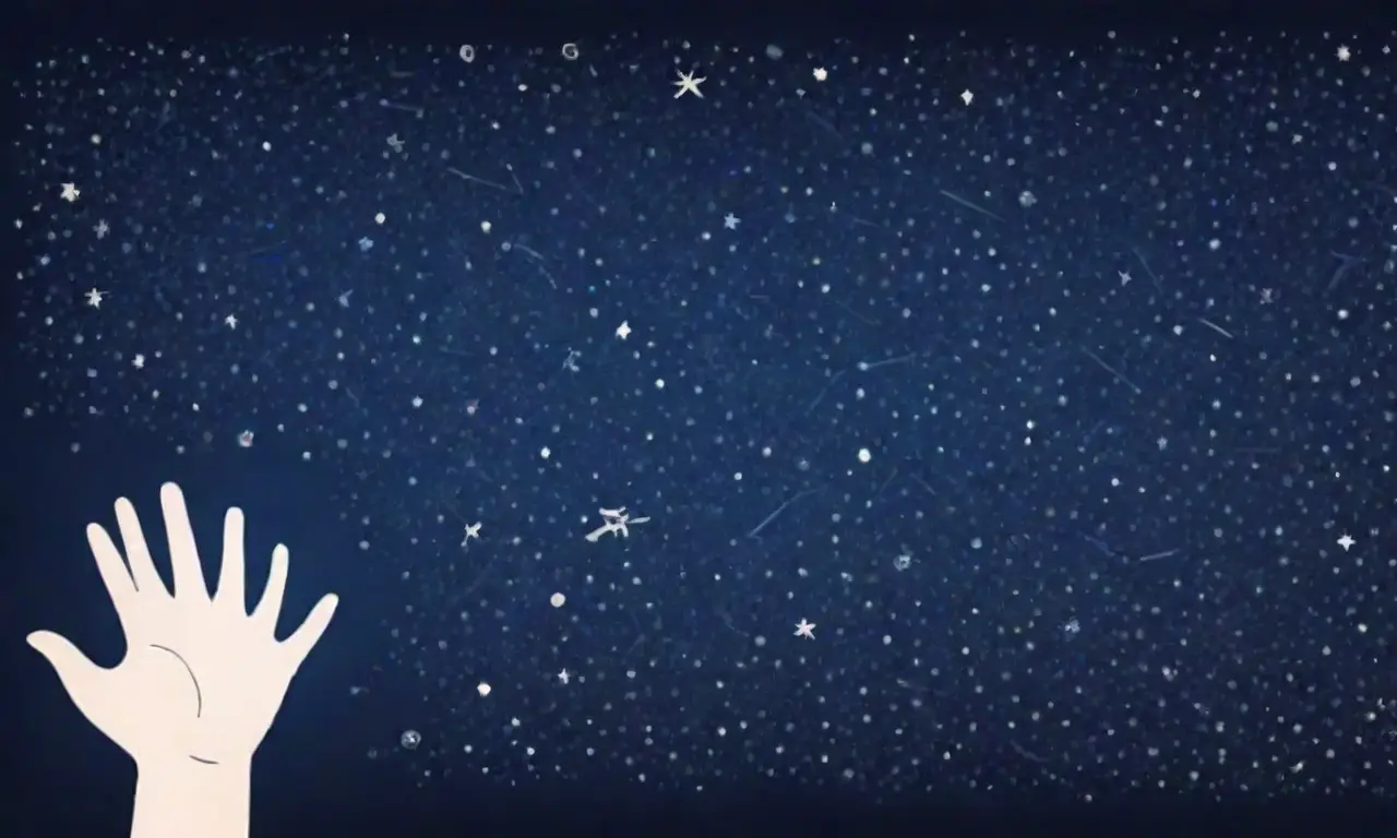 Estrellas brillantes iluminan un fondo azul profundo mientras diagramas y ecuaciones se muestran en una página con estilo