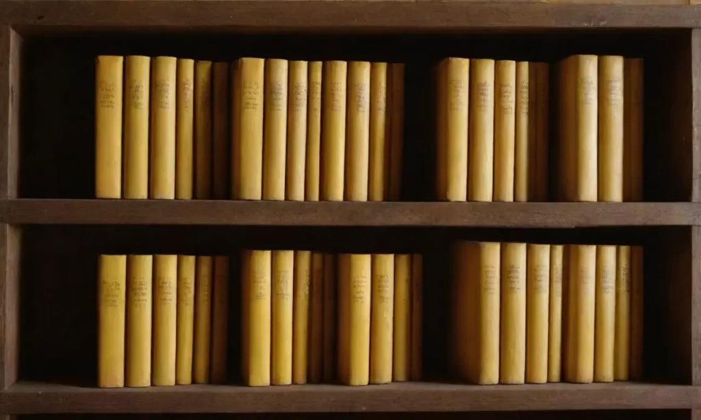 Los libros brillando con luz del sol en el salón