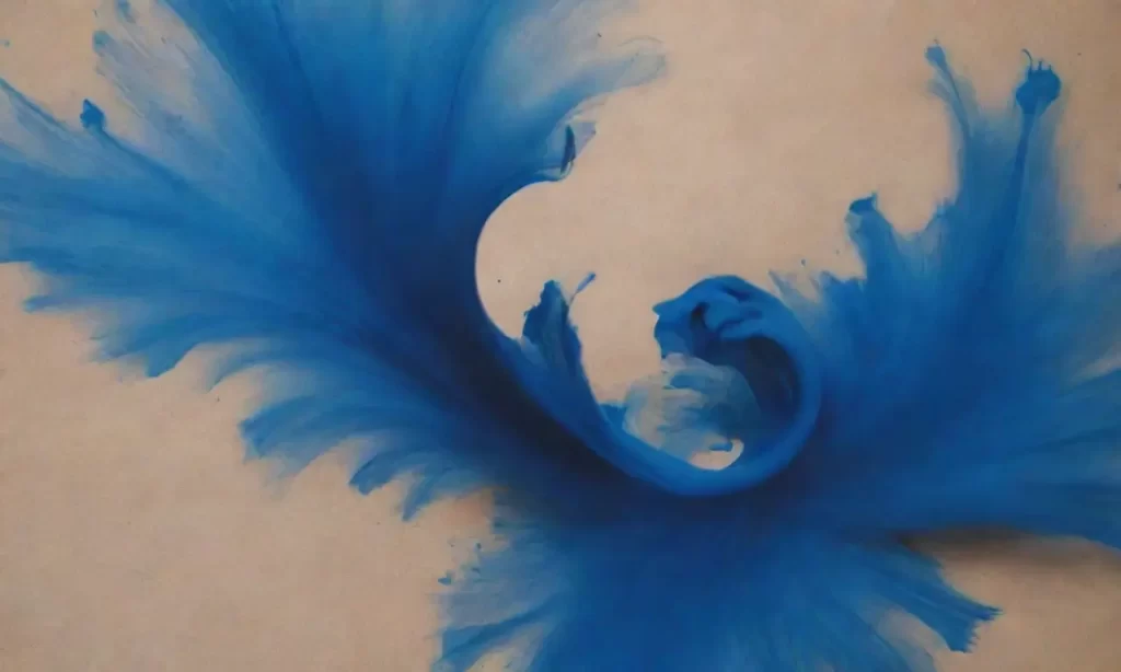 Trazos de pincel azul en lienzo texturado