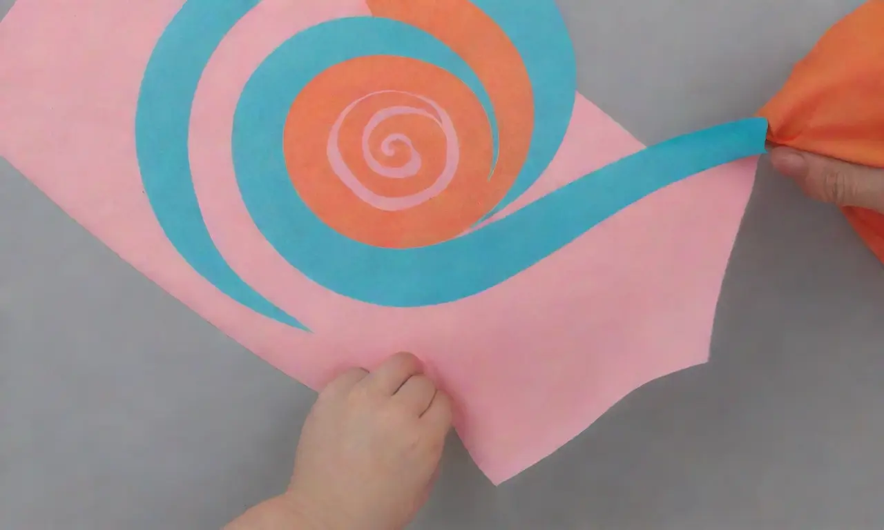Foto al detalle de una mano pequeña sosteniendo un papel rosa