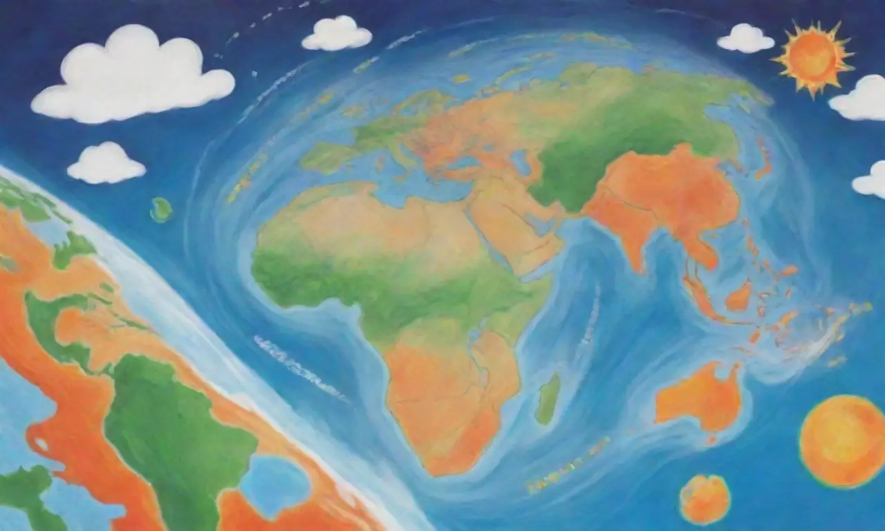 Un mapa del mundo con continentes verdes y un corazón que late