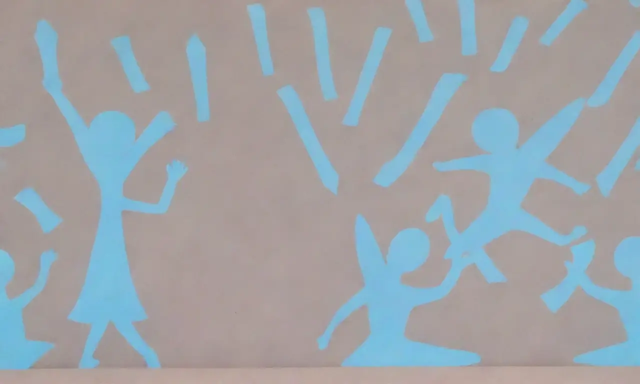 Los niños abstractos juegan con luz y tinta
