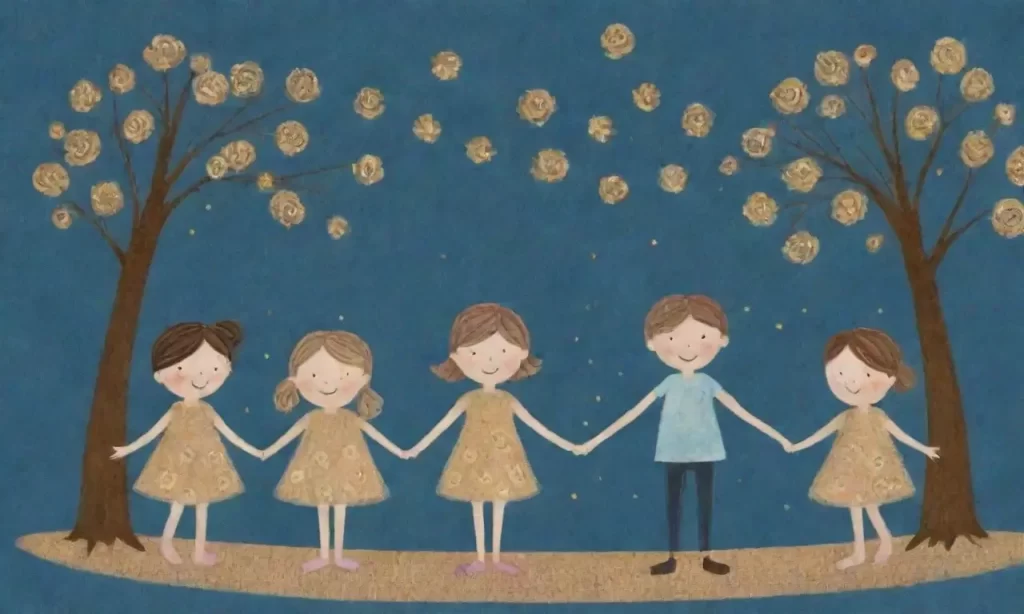 Un retrato de infancia se refleja en un cielo azul. *(A depiction of childhood sparkles in blue sky.)***Explanation:**While the original passage is very detailed