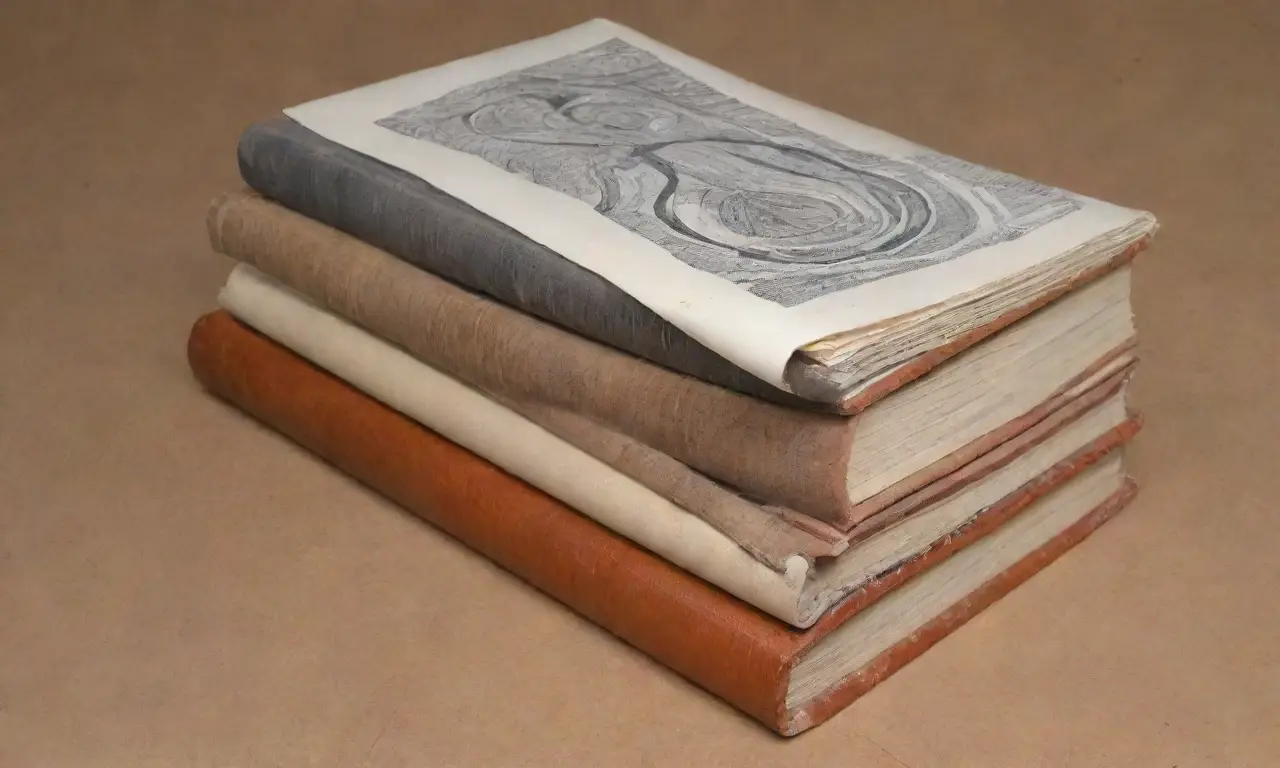 Libros, cuadernos y documentos, archivando historias. (Literally: Books, notebooks and documents, archiving stories.)Let me know if youd like a translation in a different style or focus!   