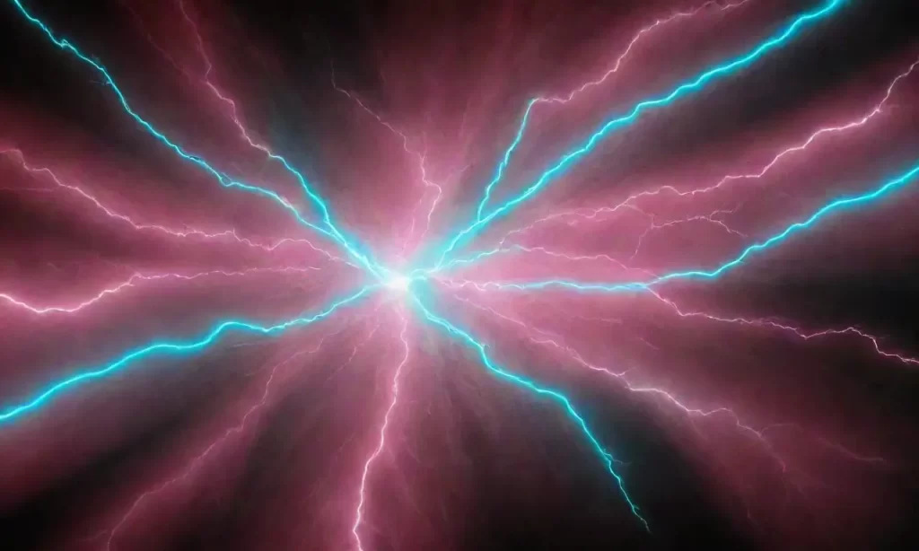 Las formas abstract de relámpagos iluminan la superficie