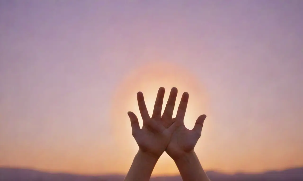 Un cielo de tonos cálidos oscurecen un patrón de círculos