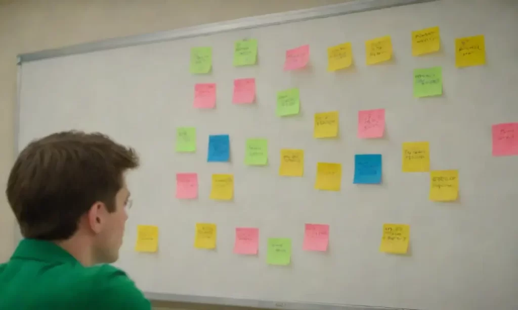 Los estudiantes estudian con entusiasmo en un tablero de pizarra