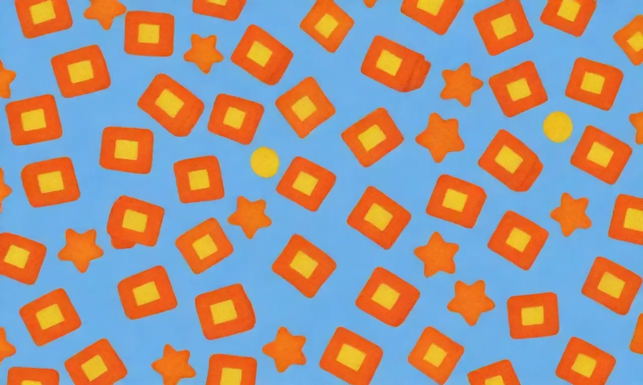 Ángulos y colores alegres en una caja de naranja