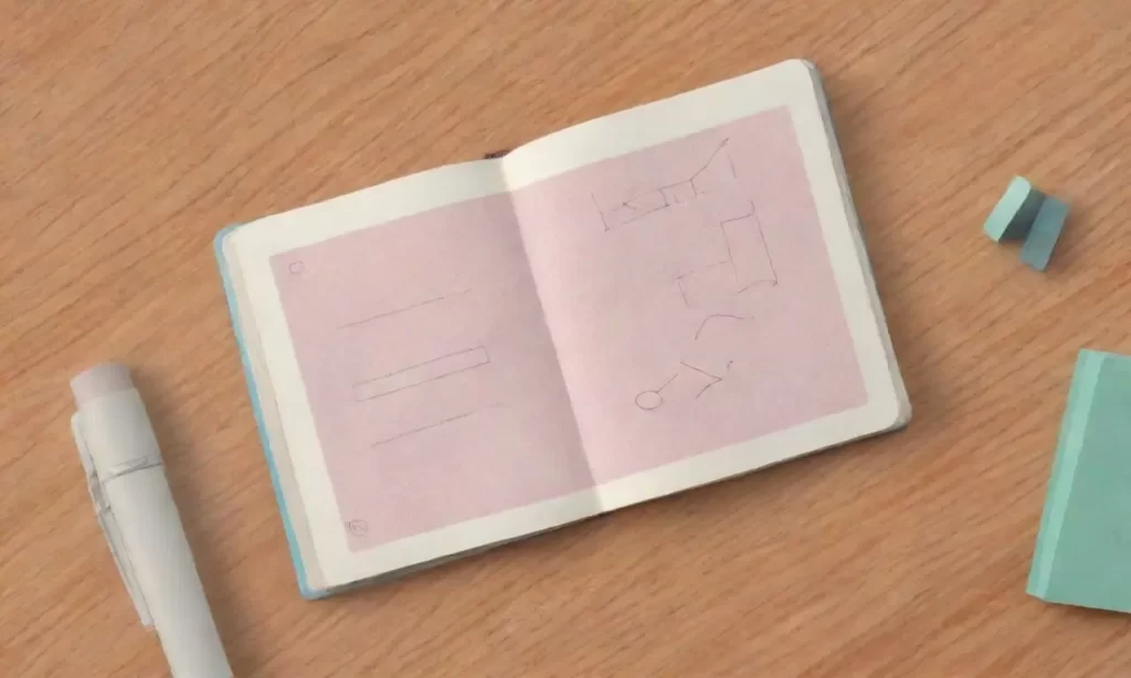La planificacion se visualiza con texturas y formas abstractas