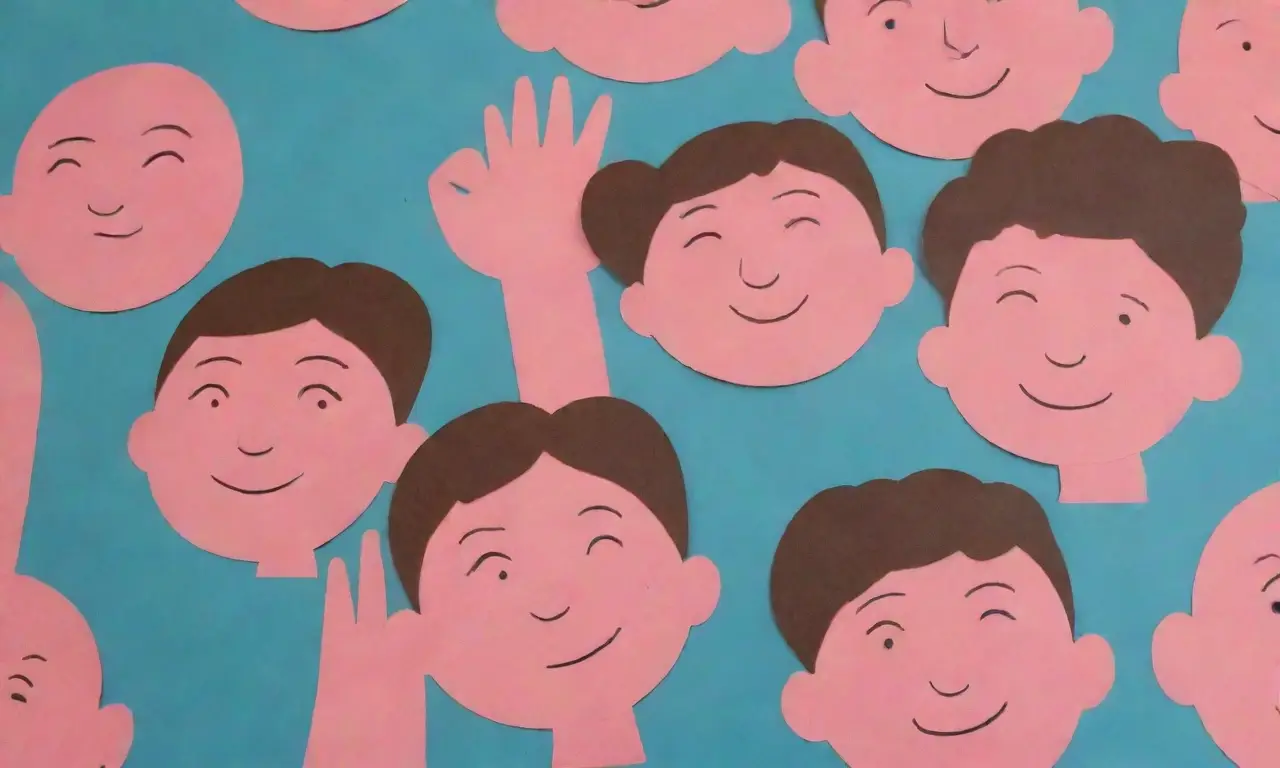 Los niños dibujan en la pizarra mientras un cielo azulado se desvanece en rosa pastel