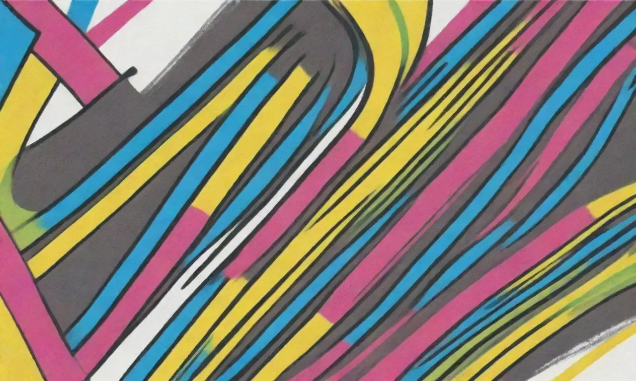 Un fondo blanco con toques de fucsia, amarillo vibrante y verde energético, diagramas en formas abstractas de negro carbón e azulado