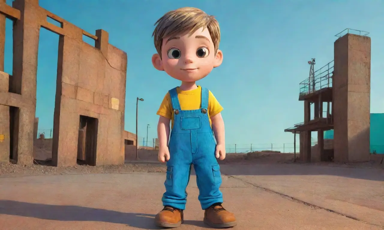 Un niño con overalls observa un plano mientras el cielo se teñía de turquesa