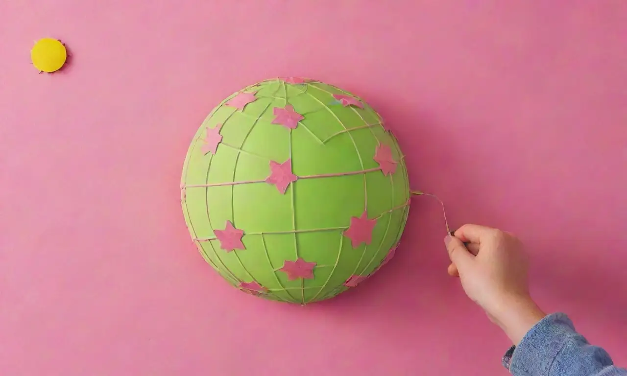 Un globo gira suavemente, mientras paneles solares y rayos de sol iluminan la escena
