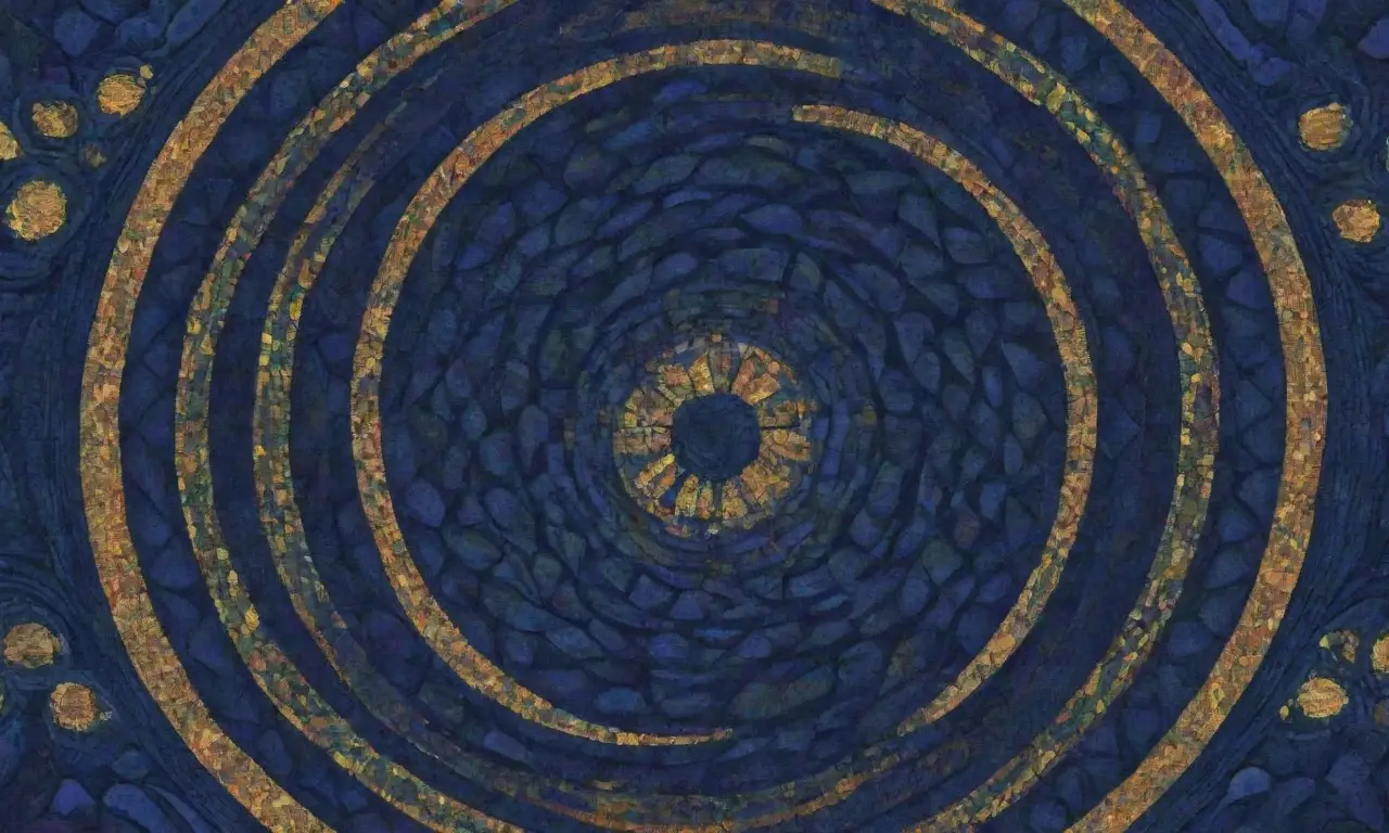 El mundo global se pinta con vibrantes diseños abstractos en un fondo azul profundo