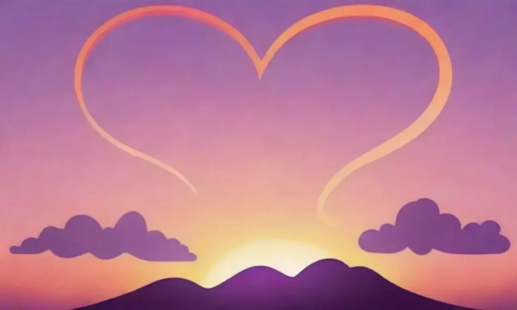 Las nubes a forma de corazón