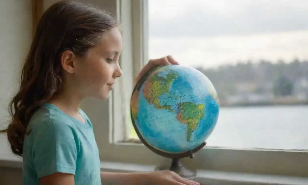 El agua tiene colores y reflejos que representan el aprendizaje sobre los ecosistemas