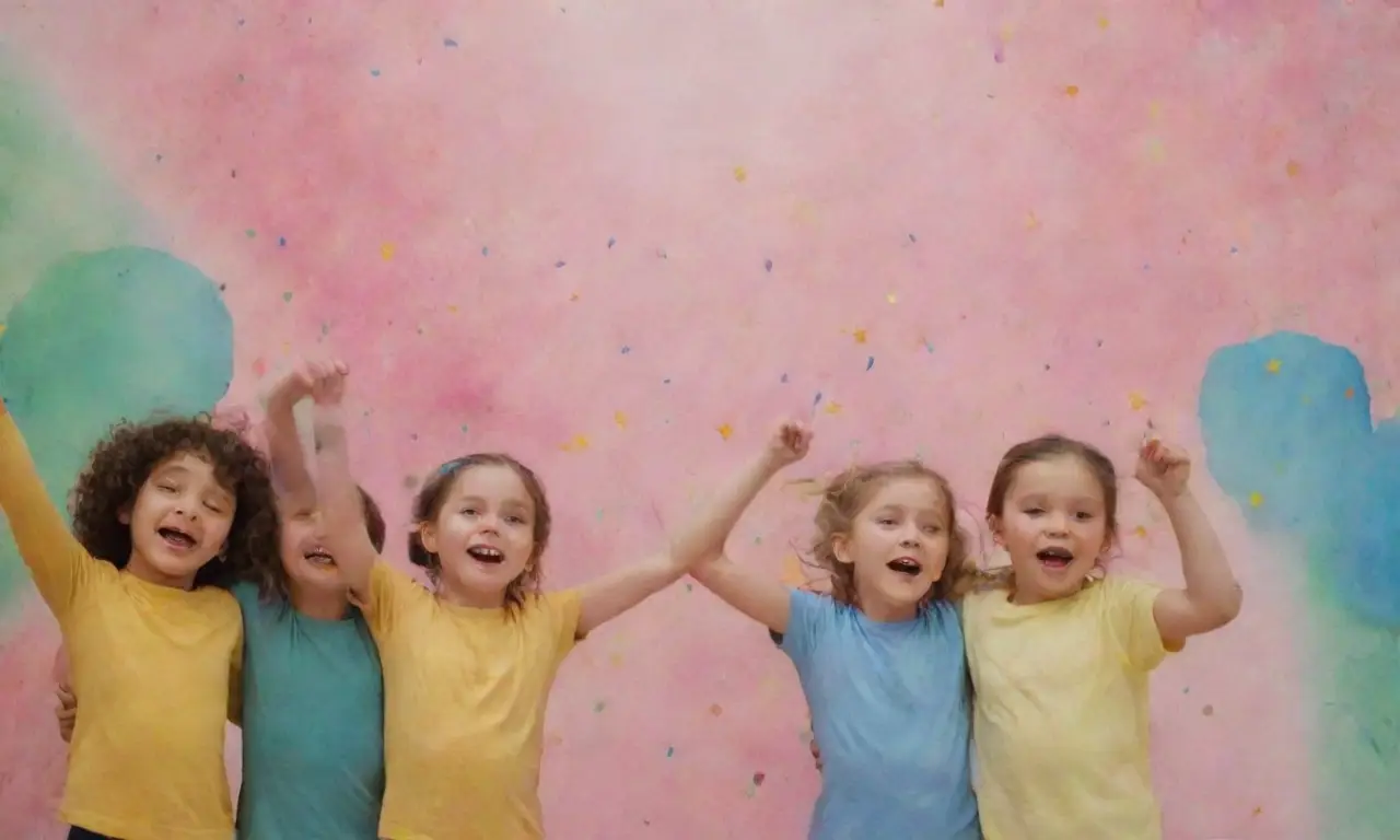 Los niños se divierten en un mundo de colores sin límites