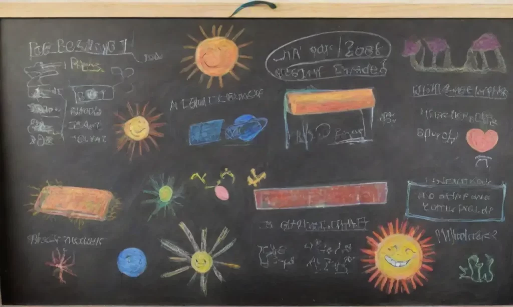 La luz del sol ilumina hojas en blanco y dibujos
