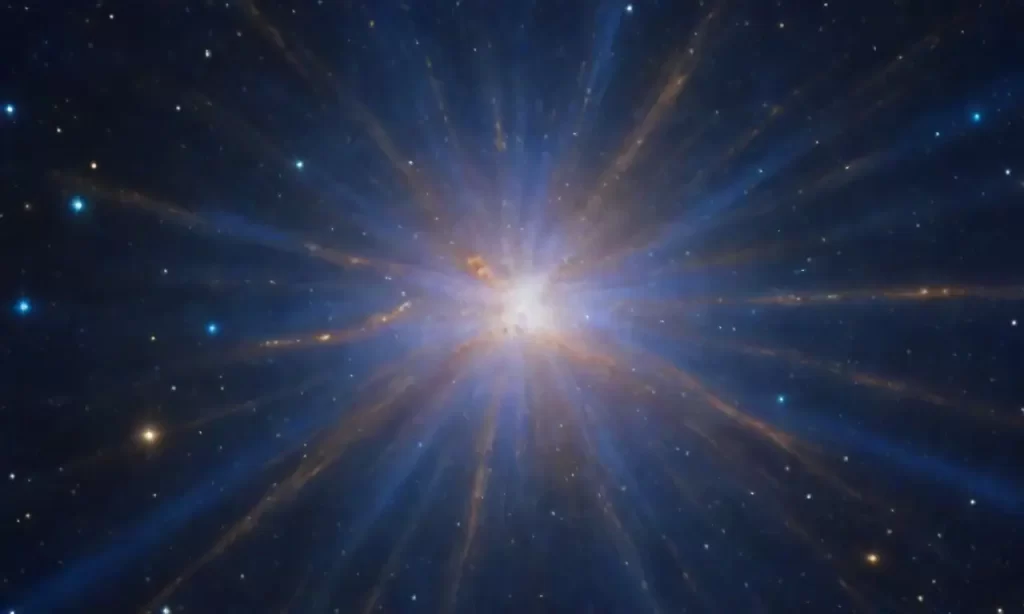 Una galaxia llena de colores explota