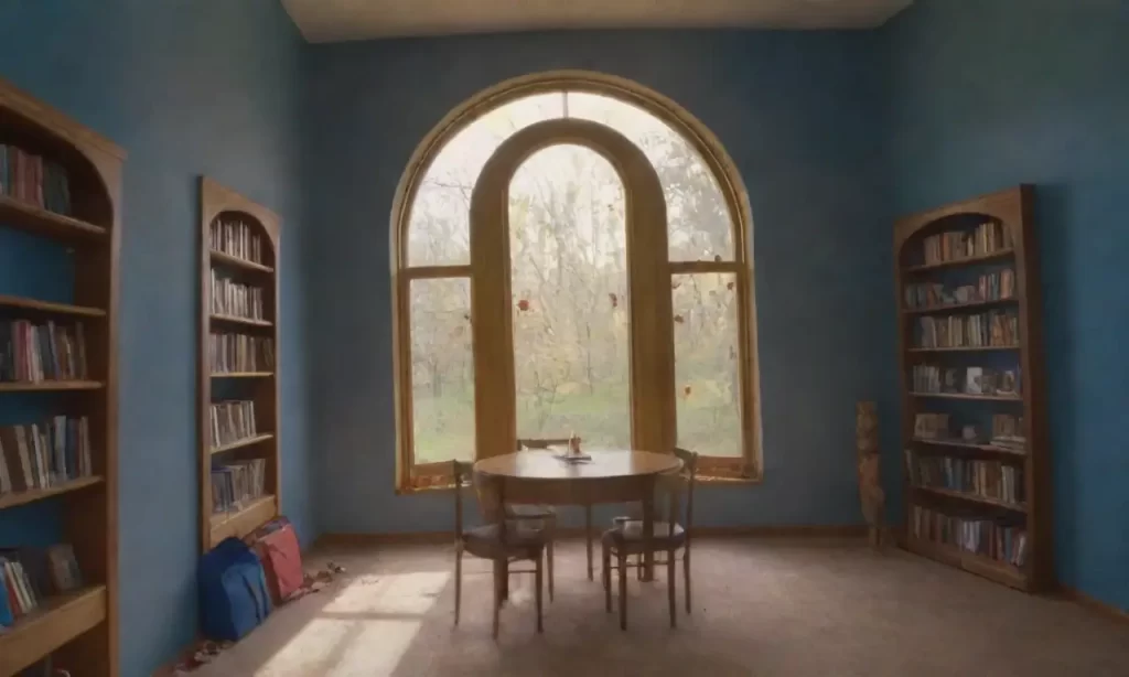 La luz del sol ilumina la magia de los libros y la alegría de la vida escolar
