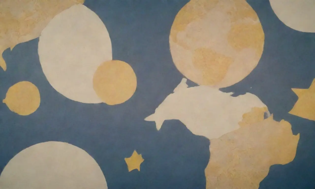 Dibujos infantiles y un cielo azul infinito