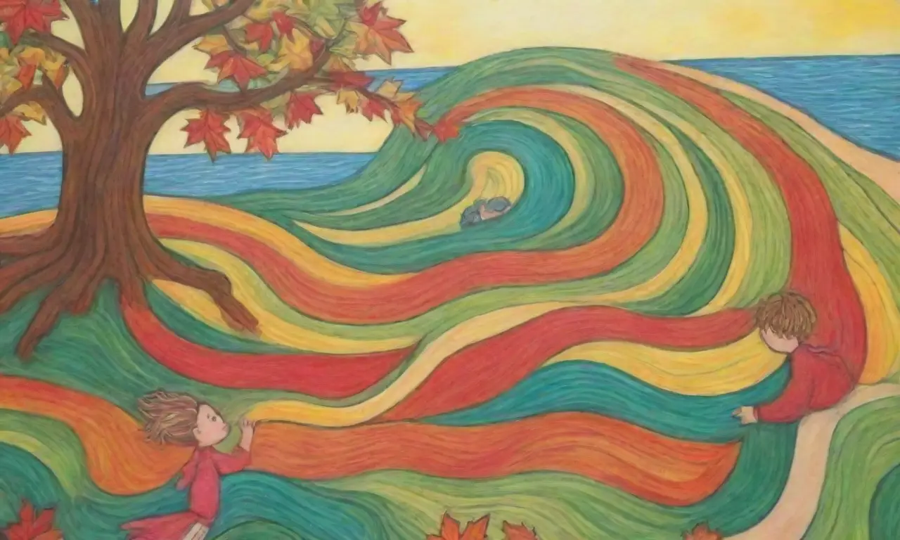 Un lienzo de colores vibrantes evoca la calma y el juego infantil