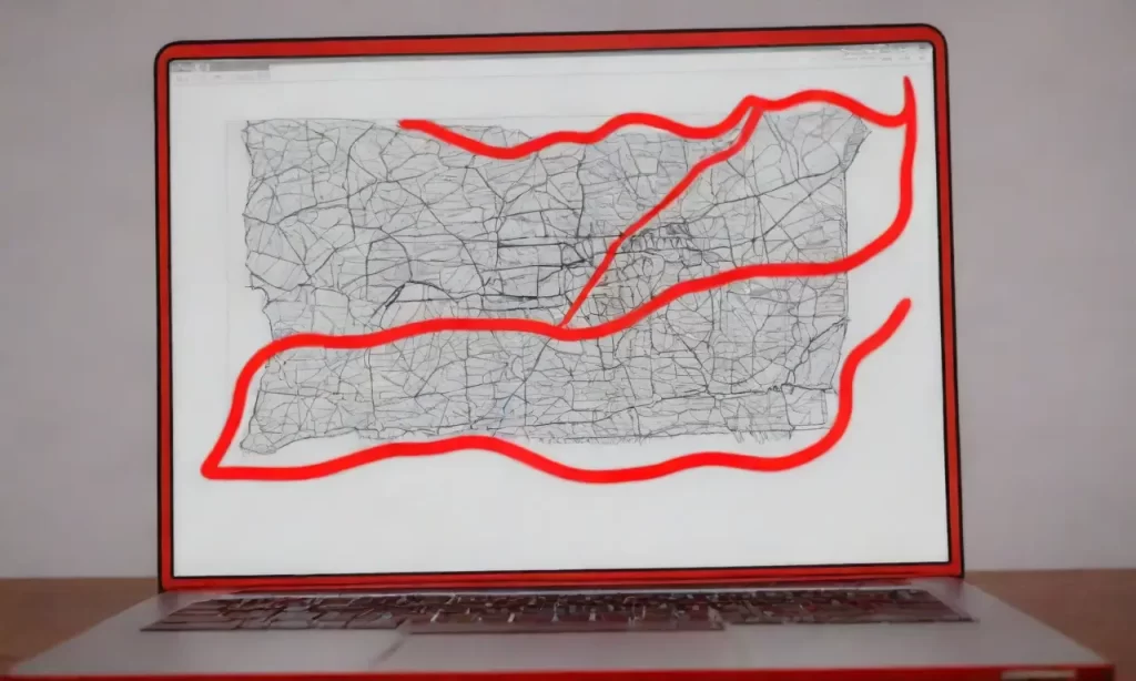 Un mapa en gris de pantalla