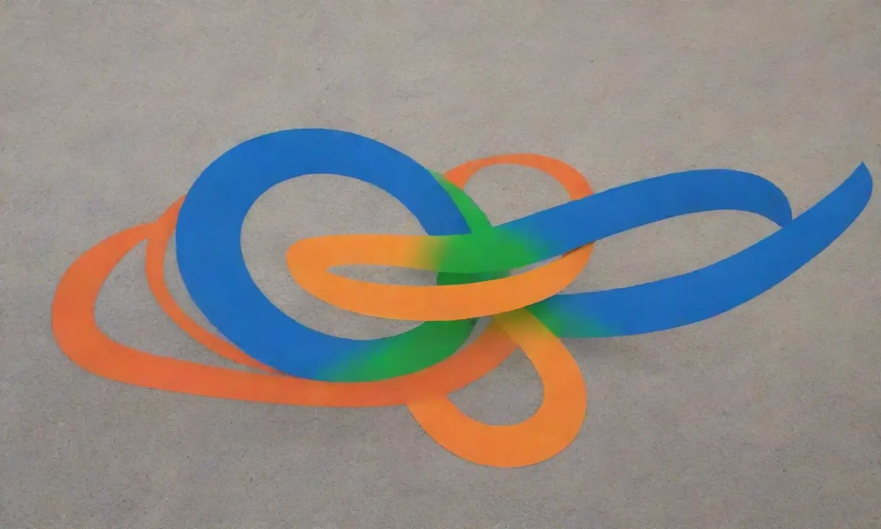Diferentes colores se mueven con dinamismo sobre un fondo de concreto