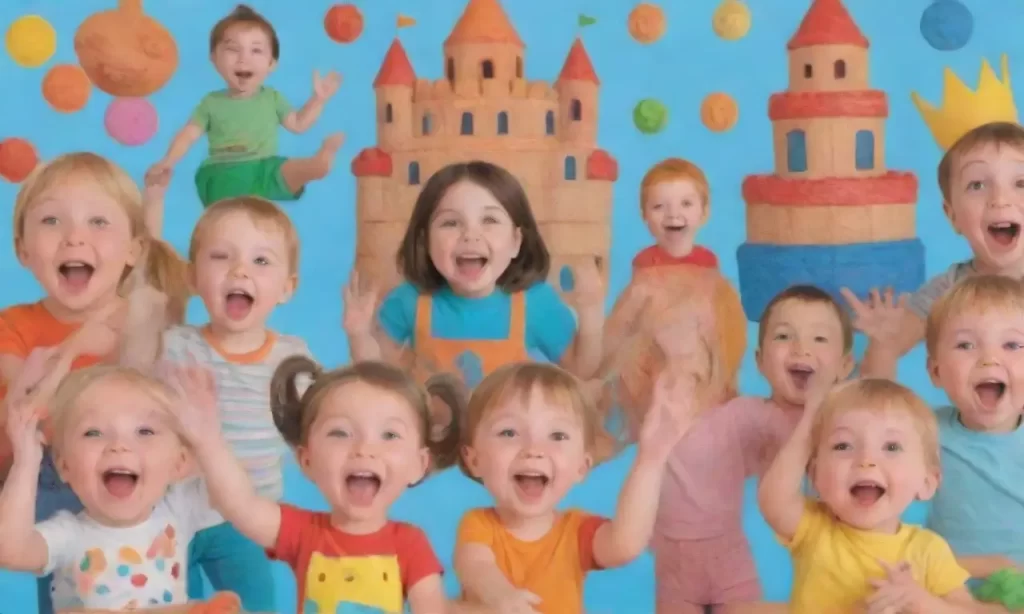 Sonrisas y creatividad en una fiesta multicolor de niños