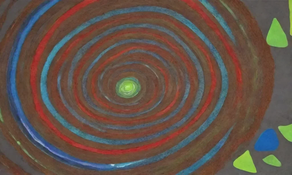 Un panorama surrealista de colores se despliega en un lienzo borroso