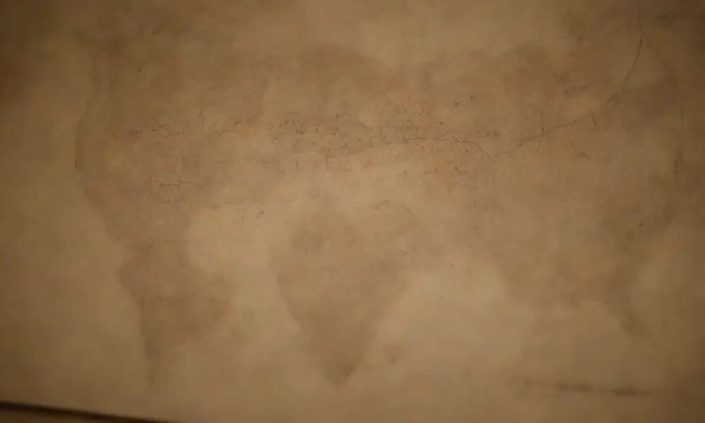 Una vieja cartografía sepia da vida a una historia silenciosa