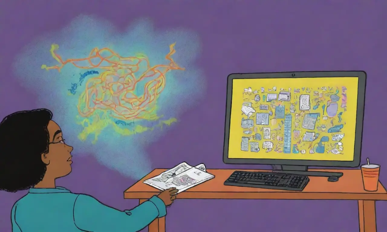 La educación digital se dibuja en una escena de aprendizaje acelerado